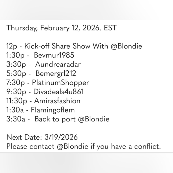 Sign-Up List Only The Music Love Boat February 12, 2026 (OPEN) - Picture 3 of 3